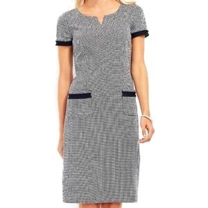 Talbots Houndstooth Pocket Shift Dress